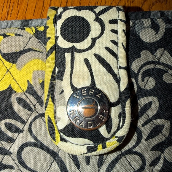 Vera Bradley Black and Gray Floral Wallet - Picture 6 of 6